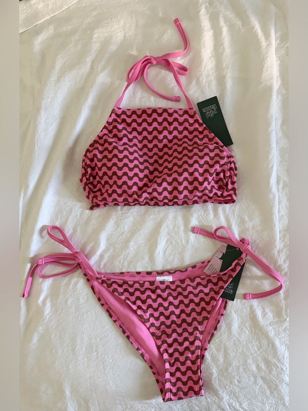 Wild Fable Pink Bikini Set Size XS NWT Halter Top